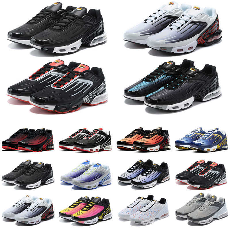 

classic tn plus 3 running shoes mens trainers chaussures Triple Black Deep Royal Red Spider Silver White Bred Smoke Grey outdoor sports, #7 purple nebula 40-45