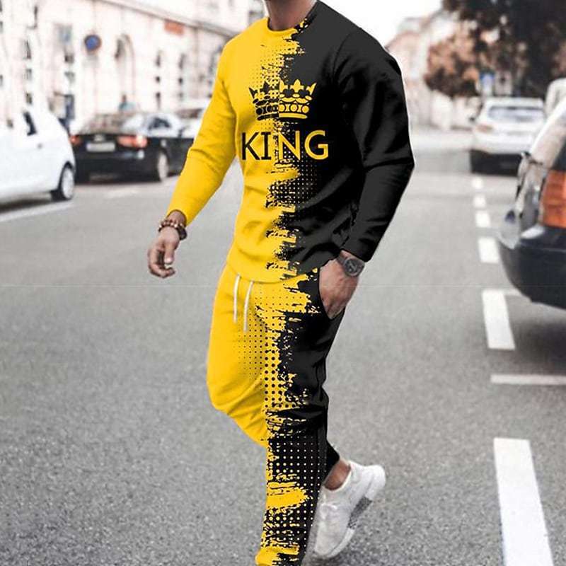 

Men's Tracksuits Oversized Mens Set Fashion Casual Lion Summer Tracksuit Sportwear Clothes T Shirt Long Sleeve T-shirts Pants 2 Piece Sets 221202
