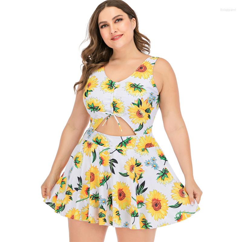 

Women's Swimwear Womens Plus Size Monokini One Piece Swimsuit Female Swim-dress Print Bathing Suit Beachwear Vintage Swim Skirt 5XL, 12