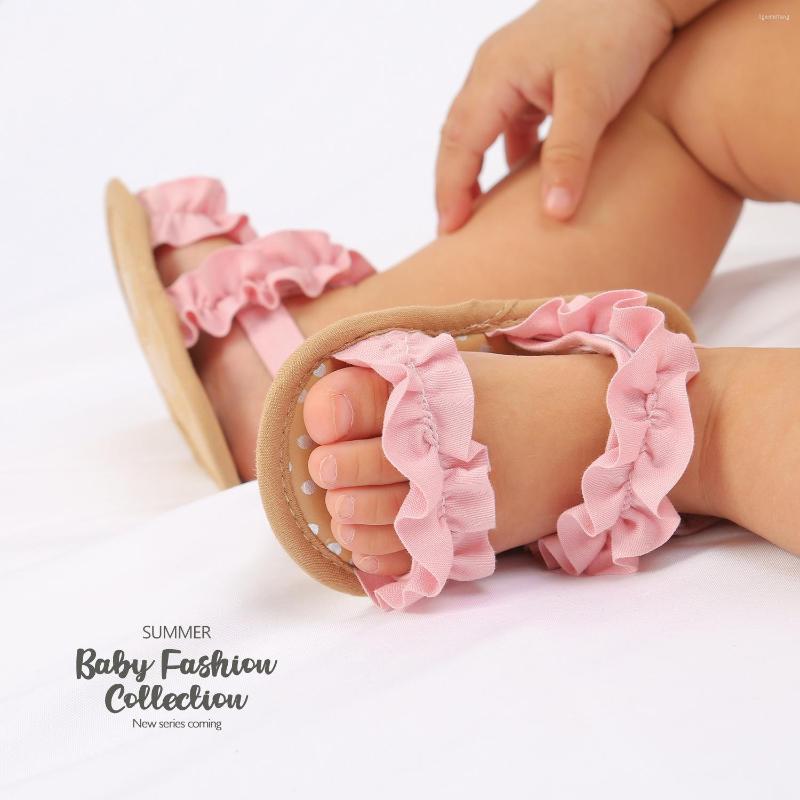 

First Walkers Summer Born Toddler Baby Girls Pair Of Shoes Sweet Breathable Sandals Soft Sole Non-slip