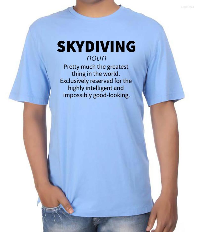 

Men's T Shirts Skydiving Funny Definition T-Shirt Sky Dive Skydive Skydiver Shirt Man Paraglide Paragliding Paraglider Parachute Men, White back