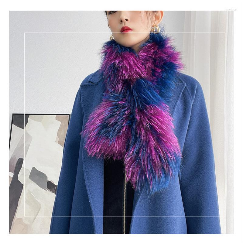 

Scarves Women Kint Fur Scarf Soft Plush Real Fue Winter Long Hair Both Sides With Free Ship