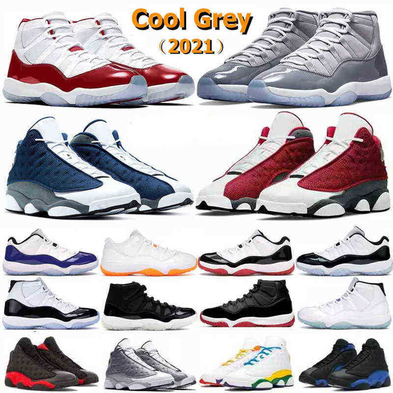 

Basketball Shoes Mens Sneakers Cool Grey Red Flint Womens Legend White Dark Powder Blue Jumpman 11S 13S For Men Women 11 Cherry Pantone, Sku_7 11s concord