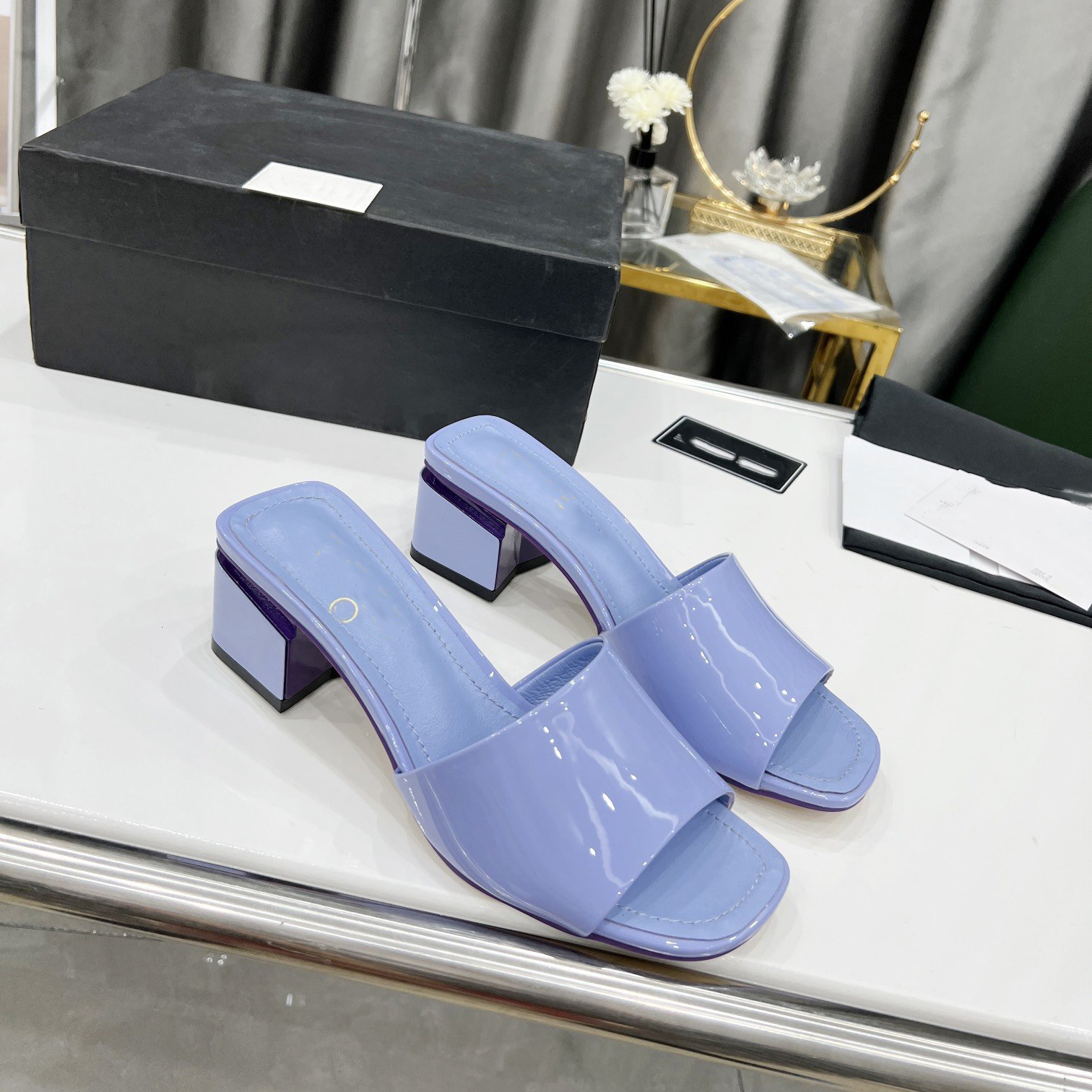 

Designer CCity Slide Sandals Fashion High Heels Slides Slippers Woman Channel Flip Flops Shoes Luxury Leather ghdfgv