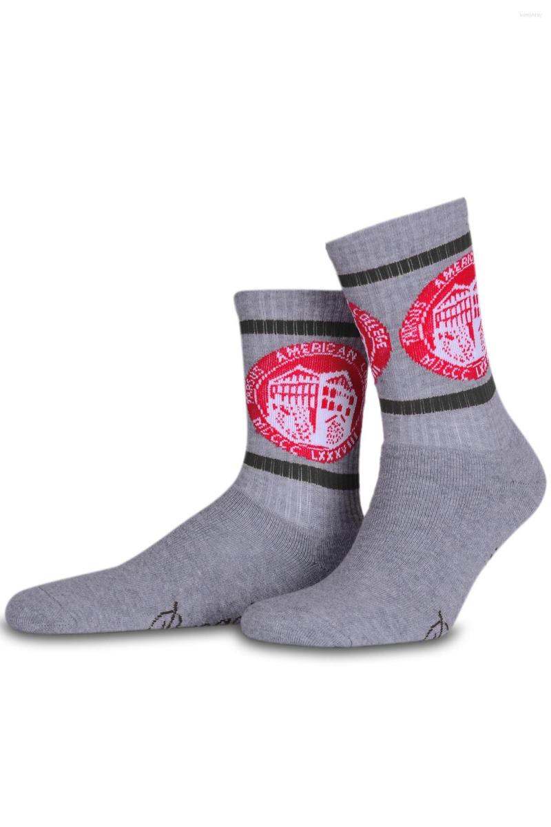 

Men's Socks TAC Gray Color With Logo Anthracite Stripe Sports, Multi