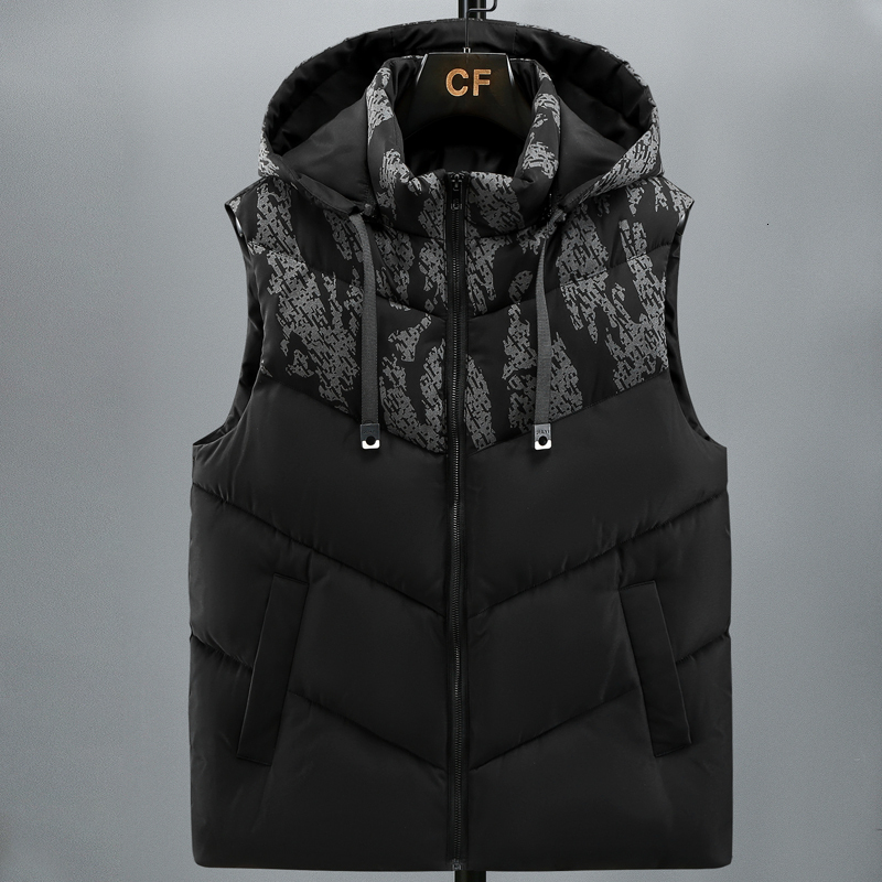 

Men's Vests Plus Size S5XL Autumn Winter Men Thick Vest Brand Camouflage Sleeveless Jacket For Men Hooded Warm Casual Cotton Waistcoat 221202