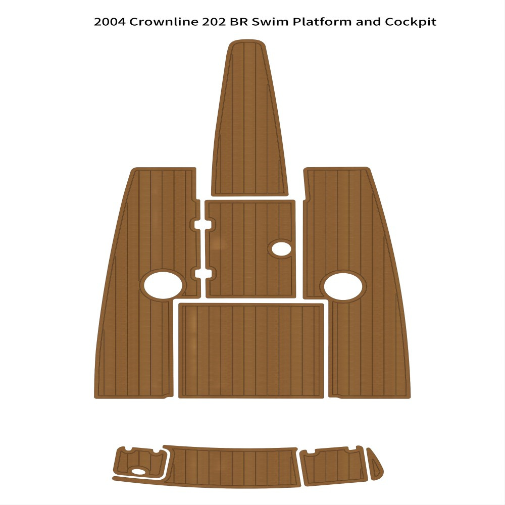 

2004 Crownline 202 BR Swim Platform Cockpit Boat EVA Foam Teak Floor Pad Mat
