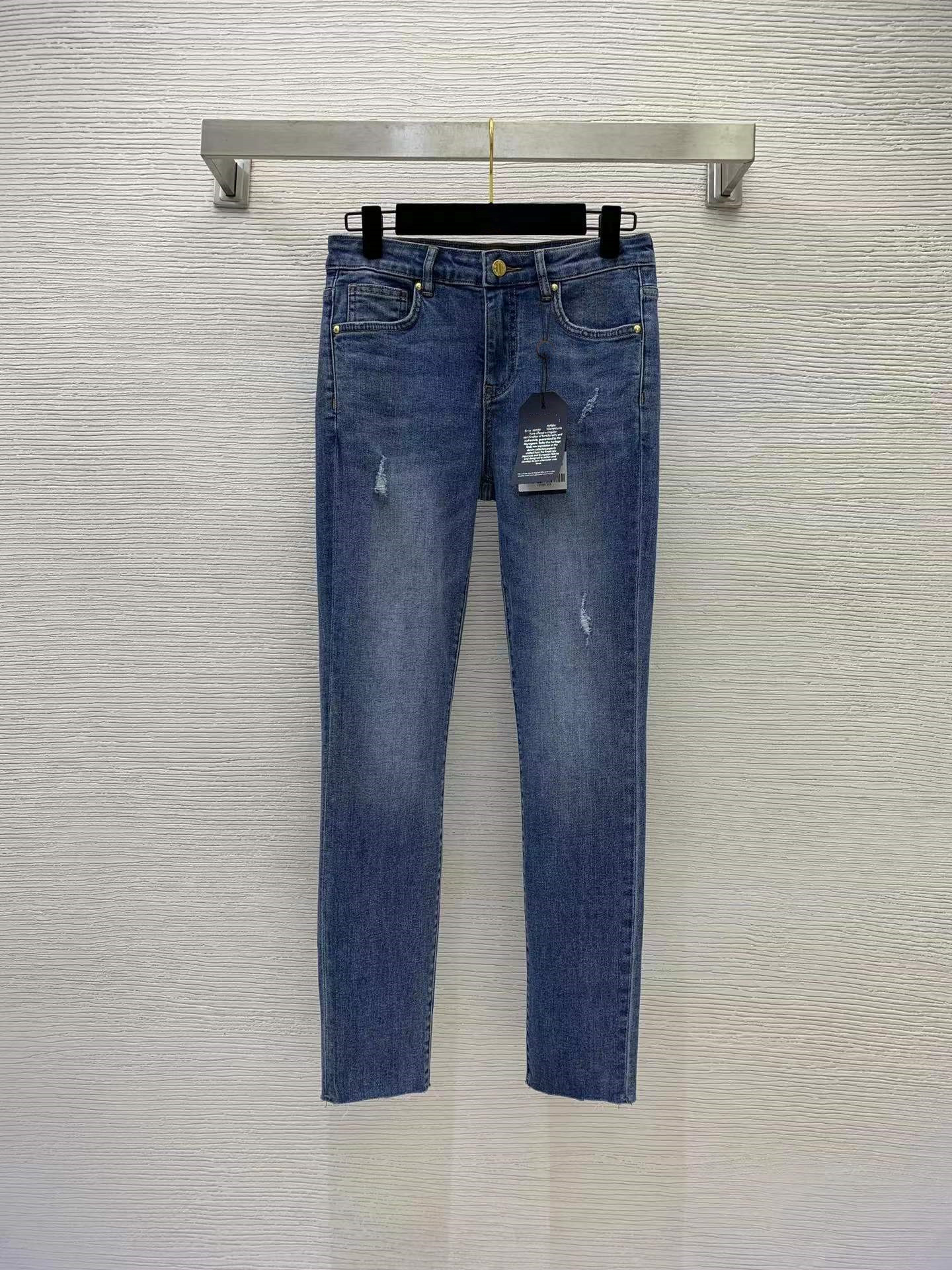 

Designer Jeans 2023 New Spring Summer Fashion Panelled Pencil Pants Brand Same Style Pants Luxury Women's Clothing 122-4, Picture color