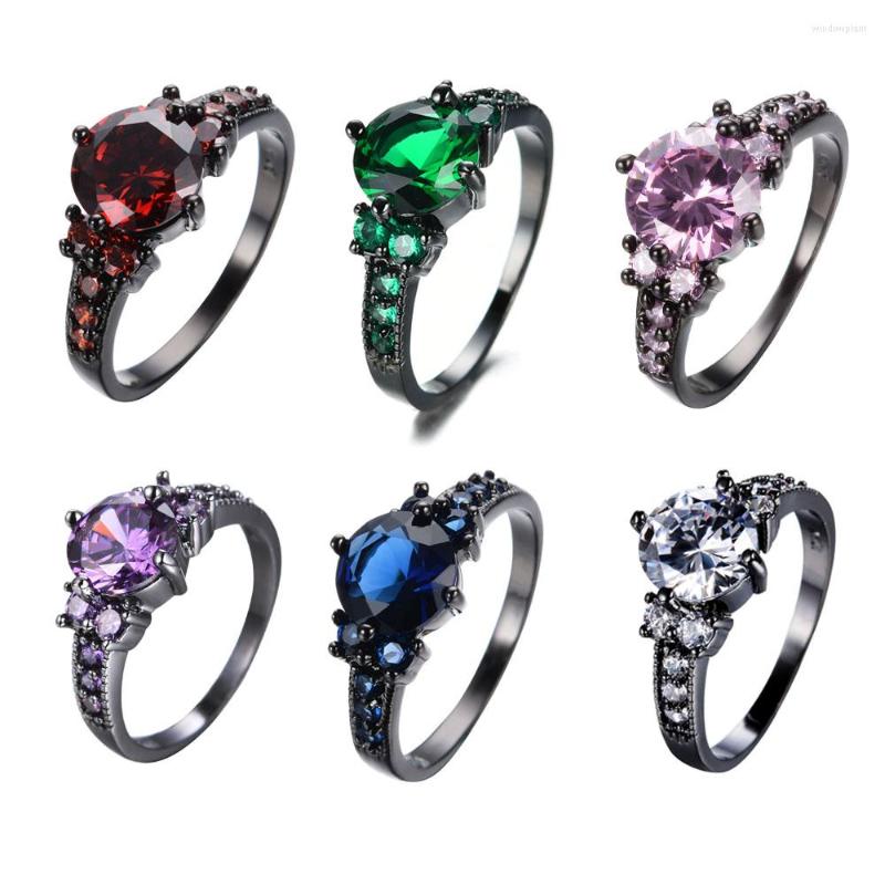 

Cluster Rings Hip Hop Black Diamond Ring Dark Style Series Trendy Cool Fashion Jewelry For Men And Women