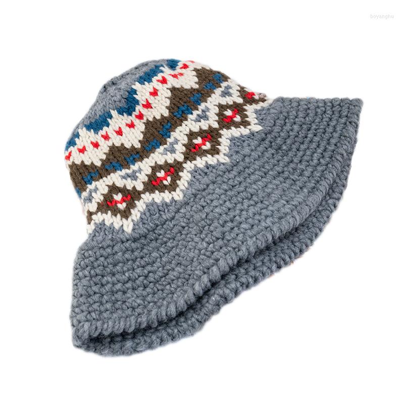 

Berets Women Fisherman Hat Autumn Winter Solid Color Wool Cap Stitching Street Outdoor Keep Warm Windproof Hats TG0144, Beige