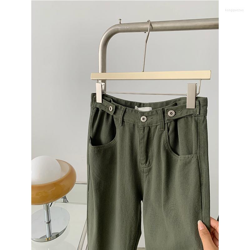 

Women' Jeans Vintage Green Women Y2k Korean Fashion Streetwear Baggy Oversize High Waist Denim Pants Autumn 2022 Harajuku Trousers