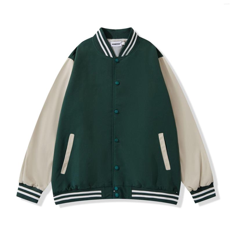 

Men's Jackets 2022 Spring Autumn Men's V-Collar Jacket Male Splice Cardigan Bomber Loose Couple Casual Coat