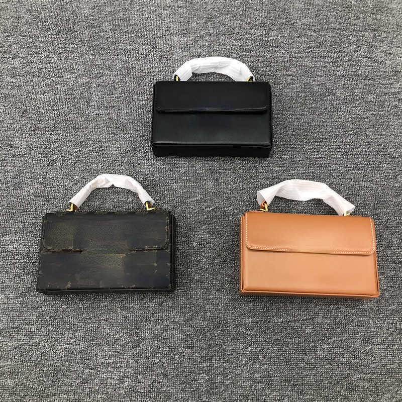 

Bags 2022 new triumphal arch portable old flower box Single Shoulder Messenger Bag Makeup small square women's bag