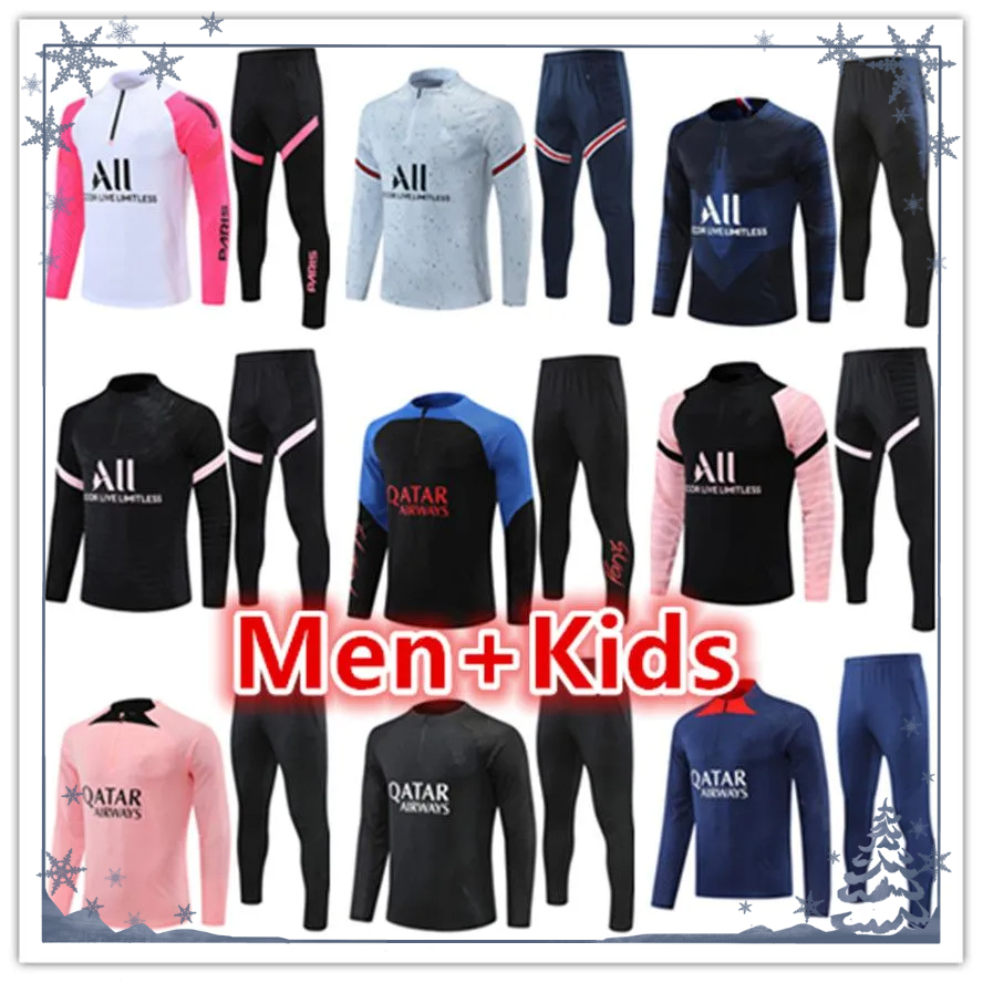 

Kids Mens Soccer Sets 22 23 Training Suits psgS Football kits uniforms Jerseys Sports Winter Tracksuits 2022 2023 Baby Boys Sports clothes tuta jacket jogging set, 12