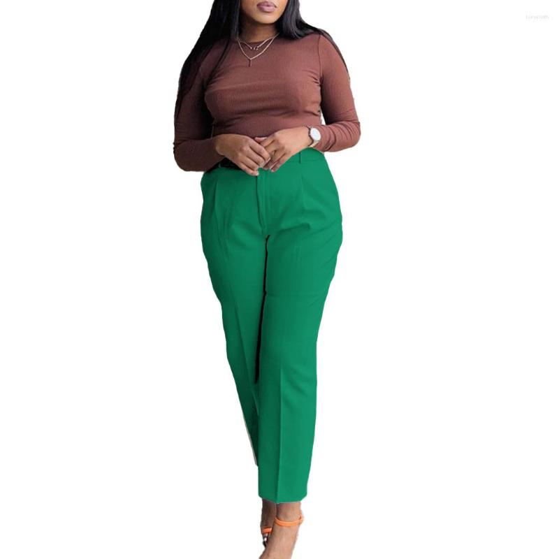 

Ethnic Clothing African Clothes For Women Autumn High Waist Solid Color Long Pant