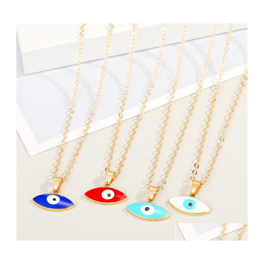 

Pendant Necklaces Turkish Symbol Evil Eye Pendant Necklace Women Men Nazar Turkey Arabic Islamic Lucky Charm Blue Eyes Choker Neckla Dhntf