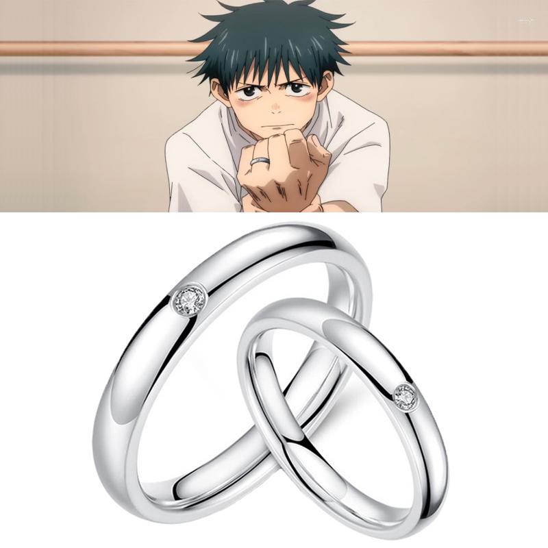 

Cluster Rings Anime Jujutsu Kaisen Yuta Okkotsu Cosplay Props Men Women Couple Lover Jewelry Accessories Gifts Simple Japanese Titanium