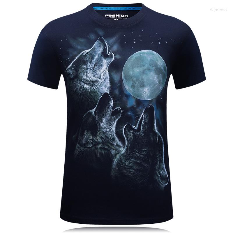 

Men' T Shirts Zomer Trend Mannen En Vrouwen 3D Afdrukken Sterrenhemel Wolf Oversized T-shirt Fashion O-hals Korte Mouw  Hip Hop T-shirts, Beige