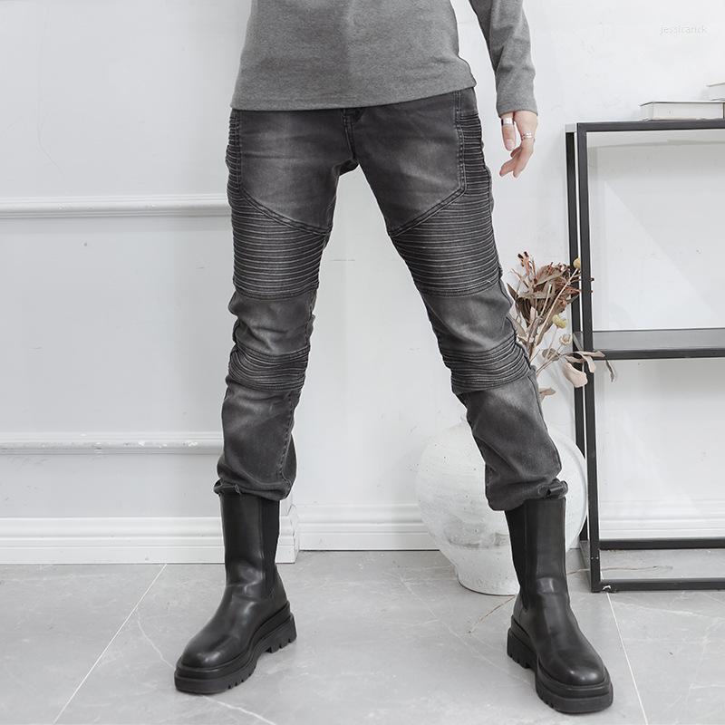 

Women's Jeans Ladies Pants Spring And Autumn Fashion Trend Drape Design Slim Large Size Pencil, Black