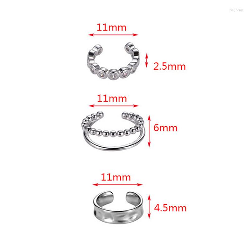 

Backs Earrings 1 Pc Simple And Versatile Twist Double Ear Clips Glossy Cool Style Geometric With Zirconia C-shaped Bone
