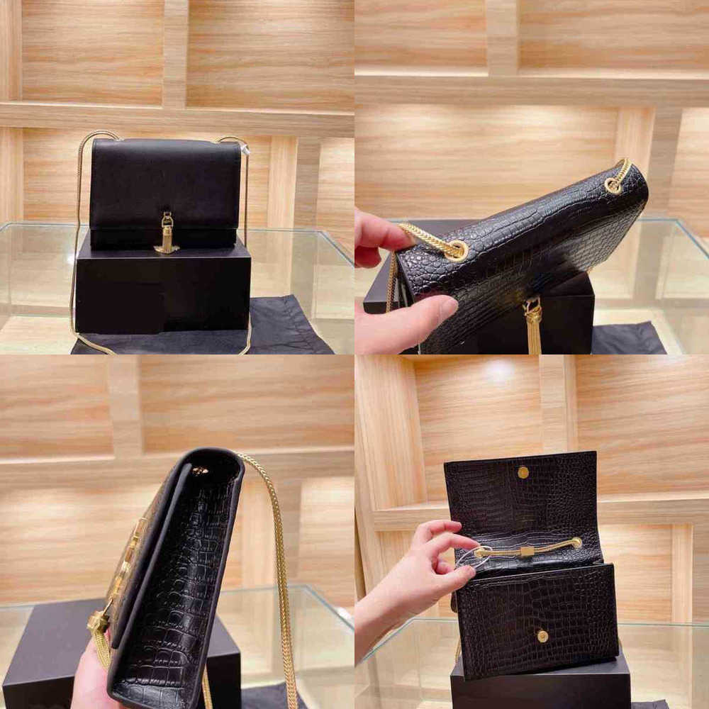 

Evening Bags Shoulder Women Messenger Handbag Classic Tassel Chain High Quality Personality Fashion Underarm Leather Purses Lady, Black