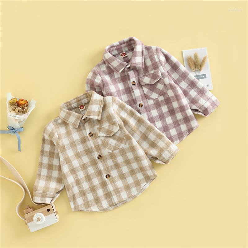 

Jackets Autumn Fashion Kids Boys Shirts Coat Outwear Plaid Printed Cotton Long Sleeve Single Breasted Jacket Children Clothing, Black