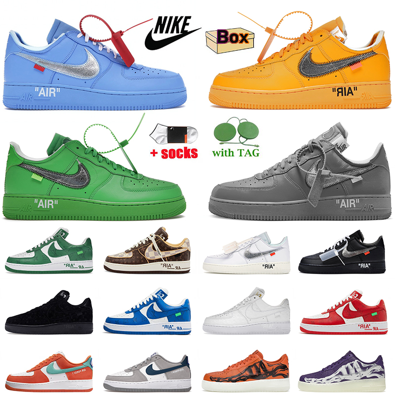 AJ1 Nike Air Jordan 1 Retro Jumpman 1s Off White Travis Scott Denim Starfish Chaussures de basket, brevets de moka, chaussures de sport aux ortei