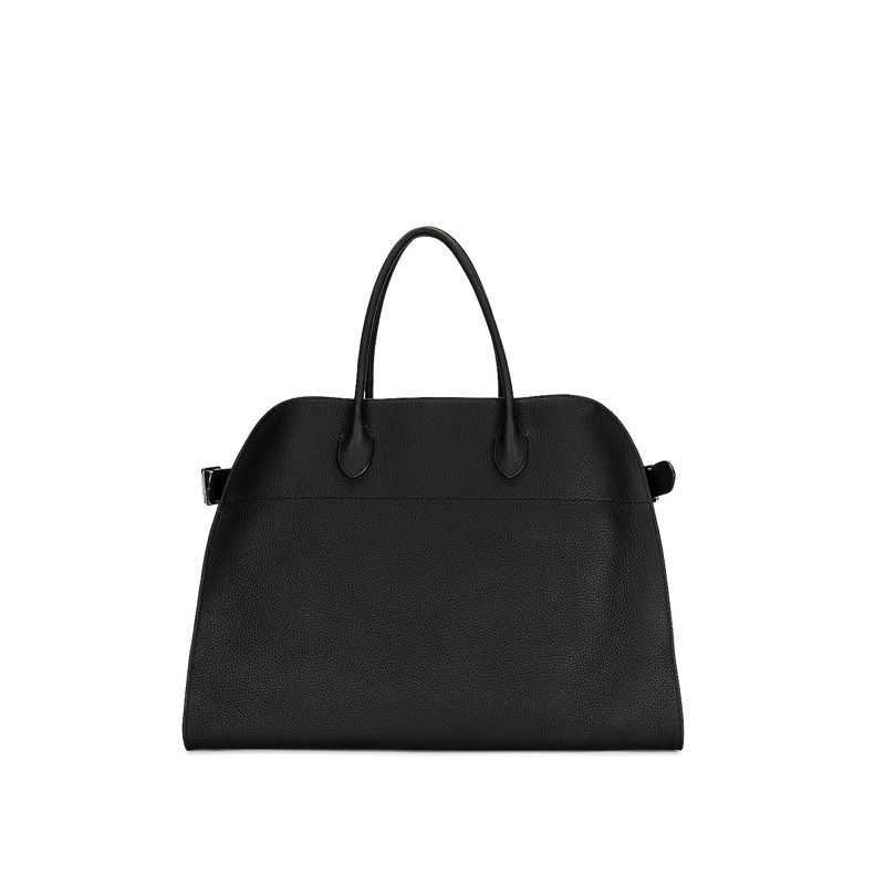 

the row bag Bags Leather Designer Soft Margaux handbag bag Dong Jie's same leather commuter bagClassic tote bag THE ROW 2QM0, Dark blue glossy surface
