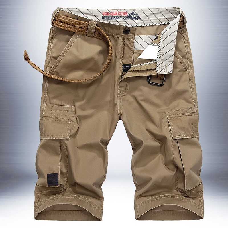 Men's Jeans Men Plus Size Loose Casual Multi-Bag Sport 5pts Medium Pants Tide 887