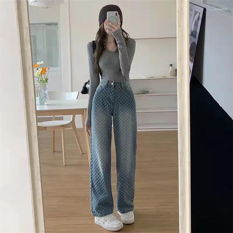 

Women' Jeans NSMW MI Y2k Denim Trousers Women Harajuku Korean Fashion Retro High Waist Pants Female 2022 Drape Mopping, Blue