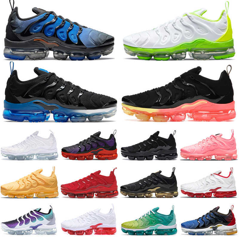 

Discount tn plus running shoes Men Women Triple Black White Knicks Atlanta Hyper Violet Volt mens trainers sports sneakers size us 13, Pure platinum
