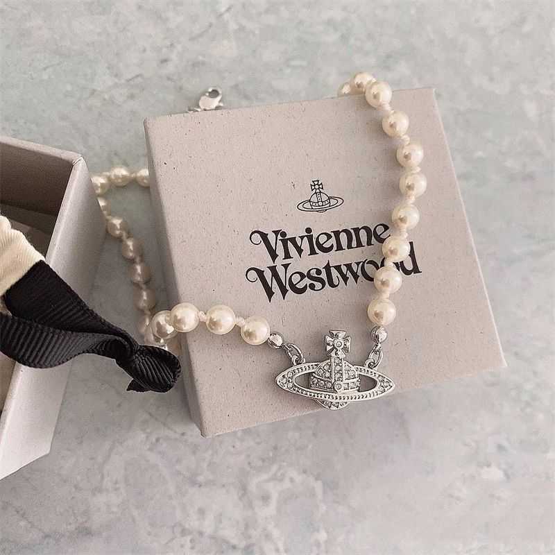 

viviai design Necklace Western Empress Saturn Female 2022 New Pearl Chain