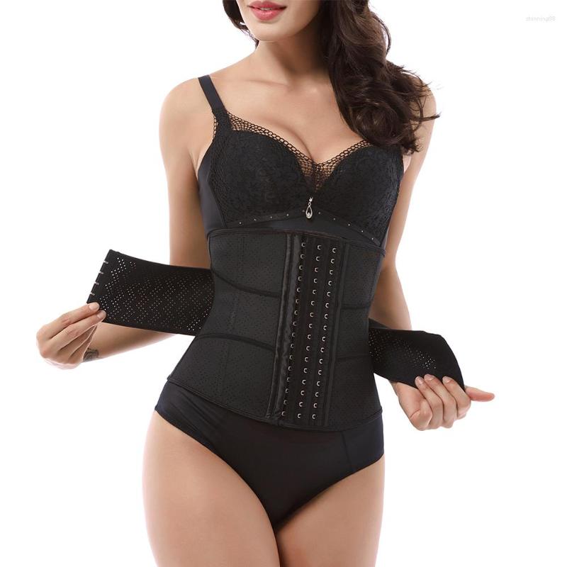 

Women' Shapers Waist Trainer Shaper Breathable Latex Tummy Wrap Belt Mesh Sheath Body Women Sports Shapewear Ann Cherry Girdle Corset, Black