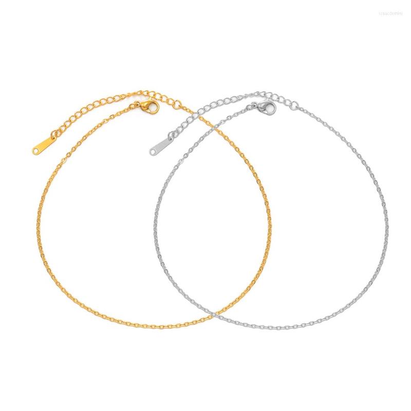 

Anklets Length 24cm 5cm Anklet For Women Girls Gold Color And Silver Thin Chains Ankleband Jewelry Foot Chain Gift #201321