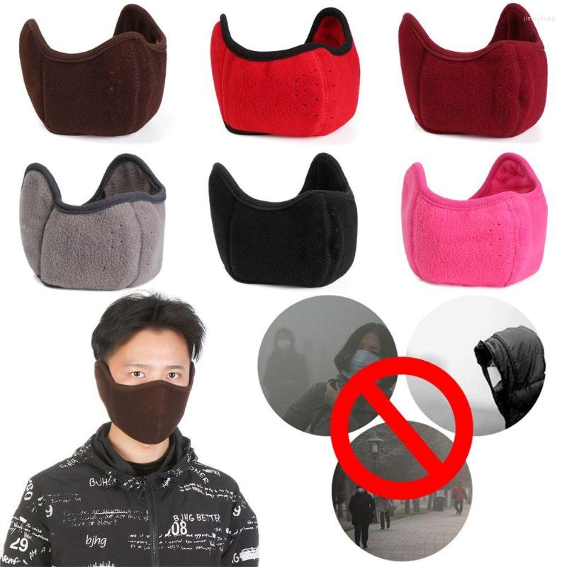 

Berets Accessories Cold-proof Warm Mask Dust-proof Two-in-one Earmuffs Winter Warmer Earlap Ear Muff Wrap Band Half Face, Black