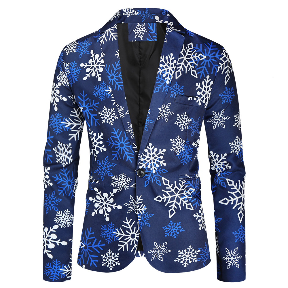 

Men's Suits Blazers Blue Printed Suit Jacket for Men To Wear Christmas Fashion Casual Costume Homme Red Black Blazer Masculino 221201, 33