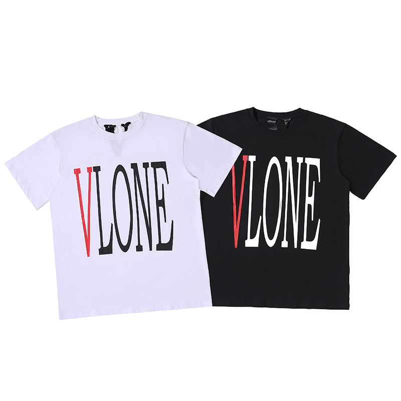 

Vlone Mens Fashion Brand T Shirt Men Womens Big Letter Print Tee High Street Clothing Size S, White