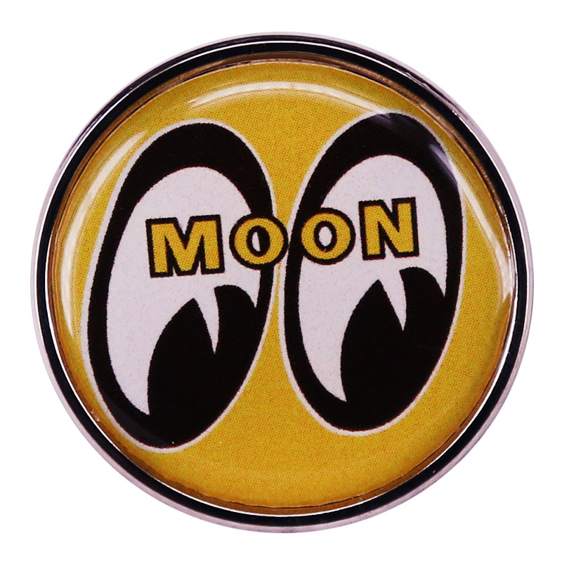 

Mooneyes Brooch Button Badge Fashion Decorative Accessories, As picture