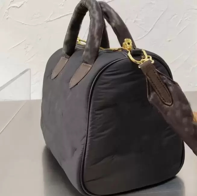 

Winter Feather Pillow Bag Women Crossbody Handbags Purse Large Capacity Light-weight Totes Travel Duffel Soft Shoulder Bags