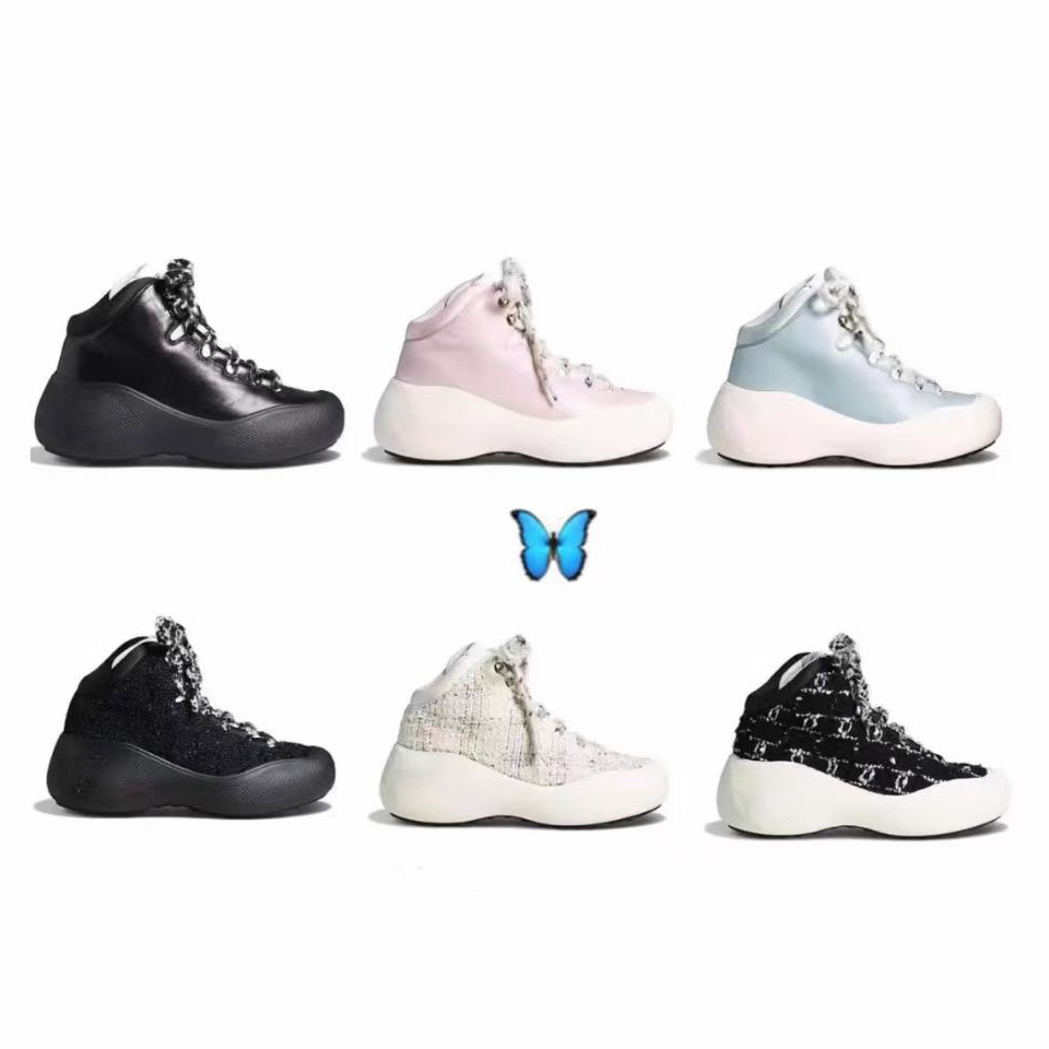 

2022 Top Designer Woolen Platform Sneakers Casual Shoes Women Heighters Leather Ski Shoes Snow Boots, Color 1