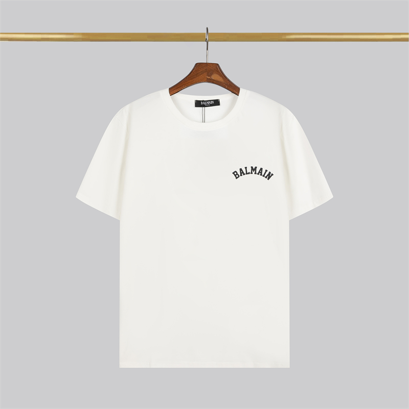 

Balmain Fashion Brand Mens T Shirt Designer Simple Letter Print Short Sleeve Round Neck Summer Loose T-Shirt Top Black White Asian Size S-2XL