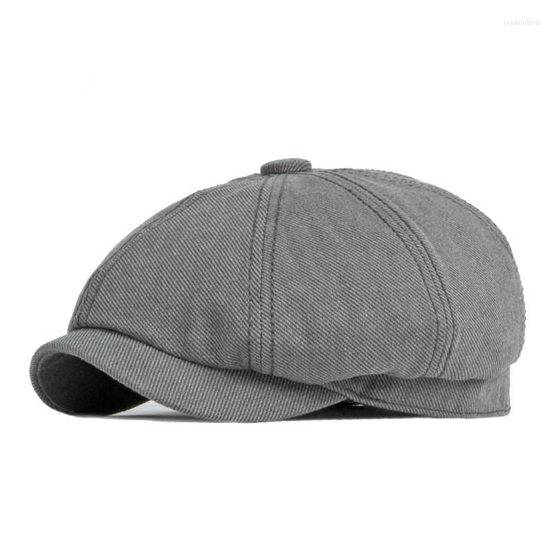 

Berets Blank Cotton Octagonal Hat Retro Peaky Flat Ivy Cap Plain Duckbill Sboy Men Gatsbay Vintage Driving Beret Dropship, Black