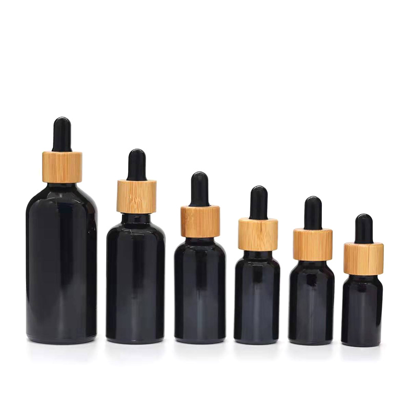 

Frosted Glass Dropper Bottle Amber White Black Blue Green With Bamboo Cap 1oz Essential Oil Bottle 5ml 10ml 20ml 30ml 50ml