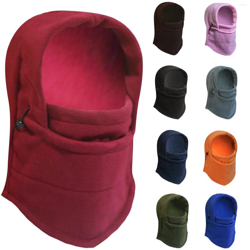 

Berets Wind Proof Hat Men And Women With The Same Paragraph Outdoor Cycling Running Skiing Thickened Fleece Masked Mens Trapper, Black