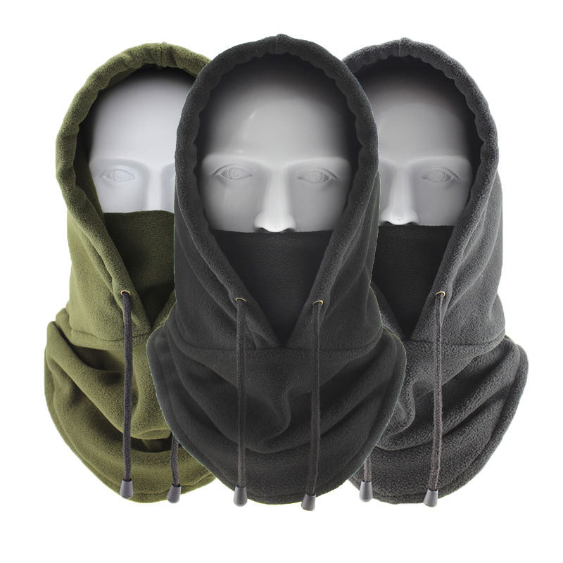

Tactical Hood Winter Windproof Hiking Caps Men Warm Thermal Fleece Balaclava Face Beanies Ski Bike Motorcycle Cycling Neck Warmer Helmet Hat 221201, Red
