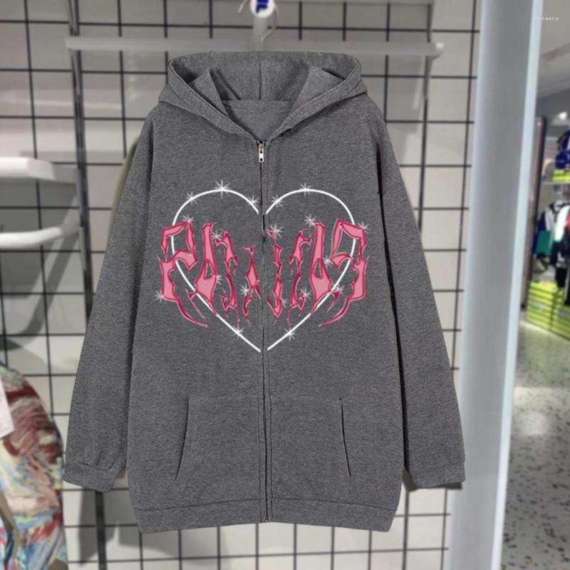 

Men's Hoodies Trendy Women Men Hoodie Heart Print Keep Warm Hooded Soft Hip Hop Coat, Black