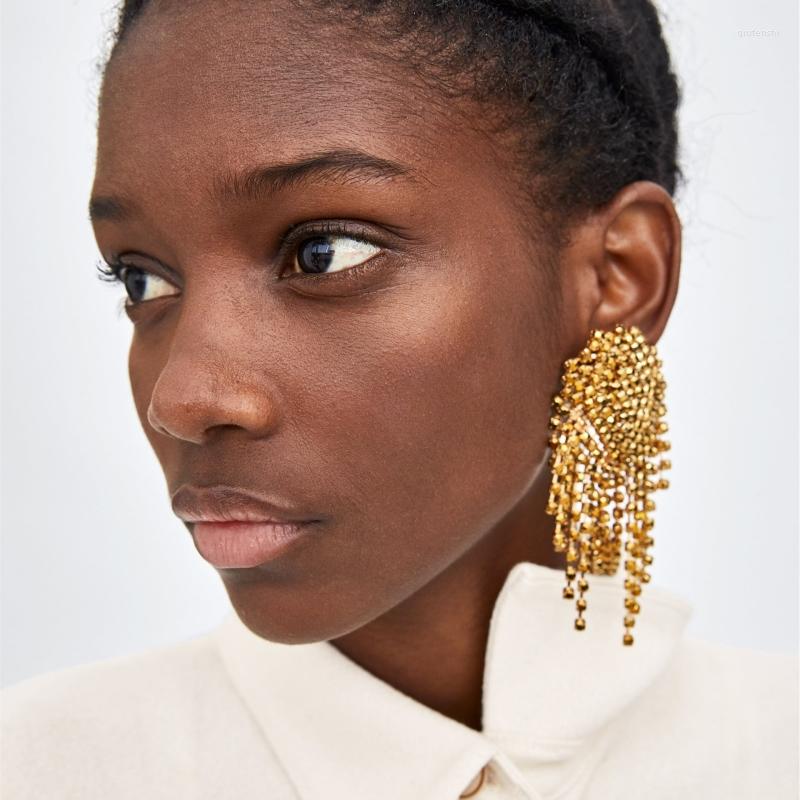 

Dangle Earrings JURAN Luxury Rhinestone For Women Wedding Jewelry Big Long Tassel Crystal 2022 Trend