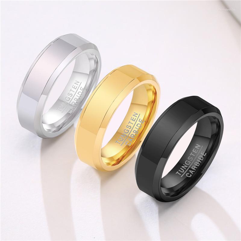 

Cluster Rings LETAPI Fashion Black Gold Silver Color Tungsten Carbide Male Ring Wedding Engagement For Man Jewelry Wholesale