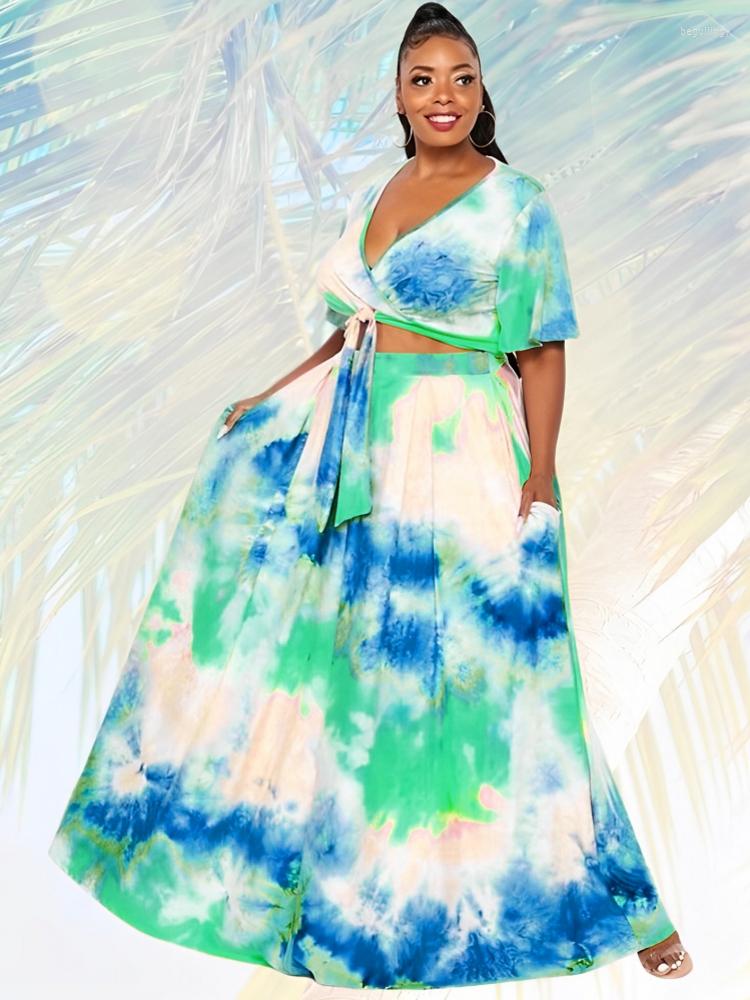 

Ethnic Clothing 2 Piece Sets Shirt And Skirt Dashiki African Dresses For Women Fashion Half Sleeve Party Wears Cosplay Costume Robe