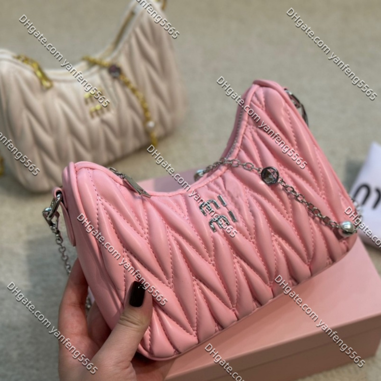 

Fashion style Tricolor Bead chain bags unique Designer Matelase Soft Sheepskin Shoulder Bag casual handbag Luxury wallet womens Cross body bag Hobo Totes purses, White